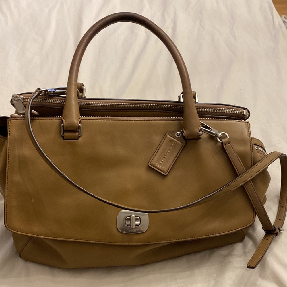Coach tan bag
